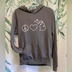 Peace Love Michigan Pullover Sweatshirt